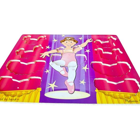 MELISSA AND DOUG Ballerina Dress Up Puzzle Mix And Match 11 Wooden Pieces Gift - Picture 4 of 5